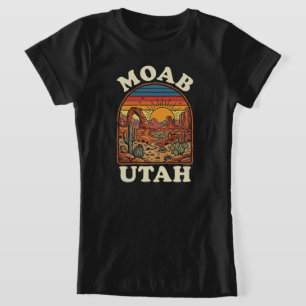 Camiseta Puesta de sol del desierto Moab Utah Viaje retro