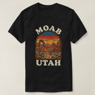 Camiseta Puesta de sol del desierto Moab Utah   Viaje retro