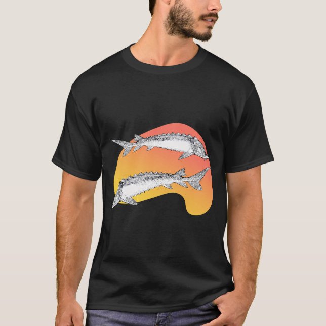 Camiseta Puesta de sol del esturión (Anverso)