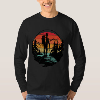 Camiseta Puesta de sol del excursionista retro