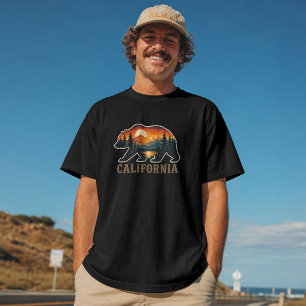Camiseta Puesta de sol del oso salvaje de California