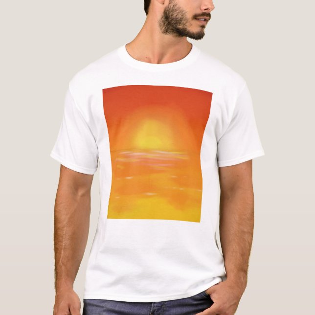 Camiseta Puesta de sol dorada  (Anverso)