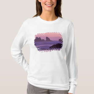 Camiseta Puesta de sol en Bandon Beach Sea Stacks.