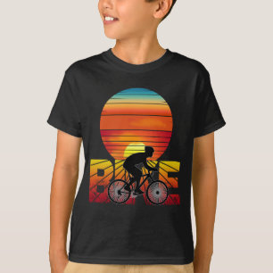 Camiseta puesta de sol en bicicleta