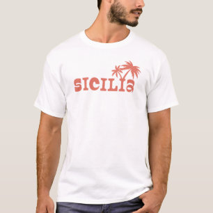 Camiseta Puesta de sol en la isla de Sicilia Palm