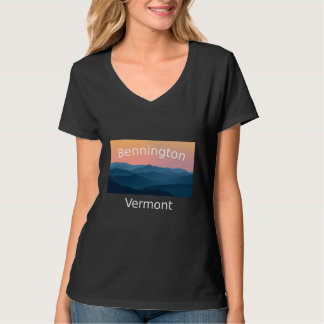 Camiseta puesta de sol en la montaña de Bennington Vermont