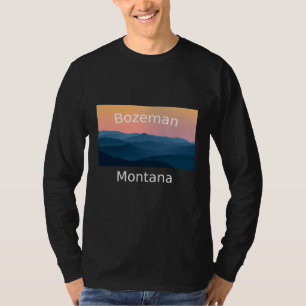 Camiseta Puesta de sol en la montaña de Bozeman Montana ciu
