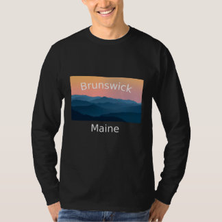 Camiseta puesta de sol en la montaña de Brunswick Maine ciu