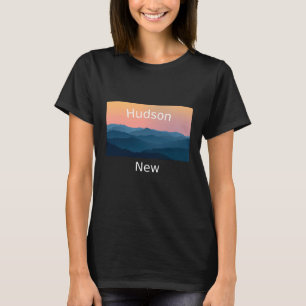 Camiseta puesta de sol en la montaña de Hudson New Hampshir
