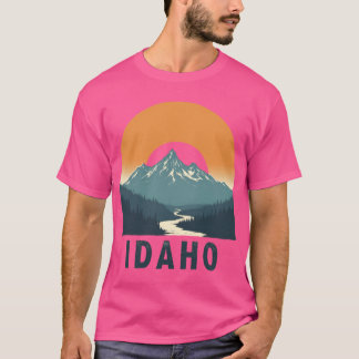 Camiseta Puesta de sol en la montaña de Idaho, naturaleza s