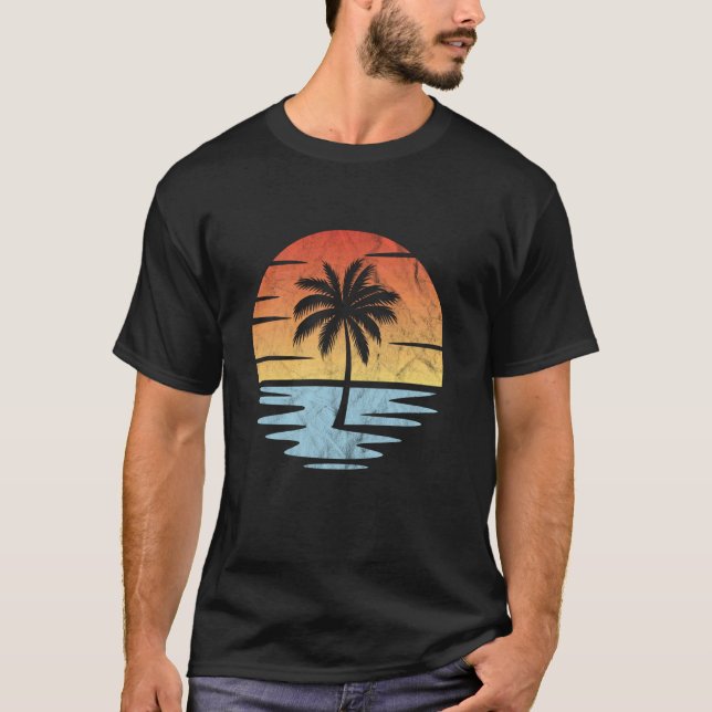 Camiseta Puesta de sol en la playa (Anverso)