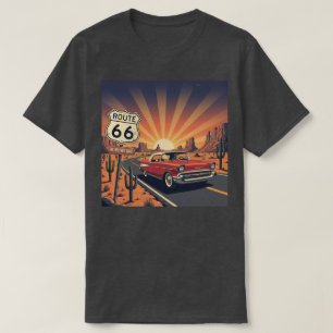 Camiseta Puesta de sol en la ruta 66 vintage