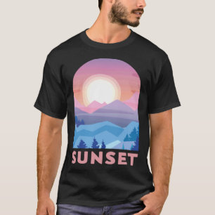 Camiseta Puesta de sol hermosa en una ventana de catedral r