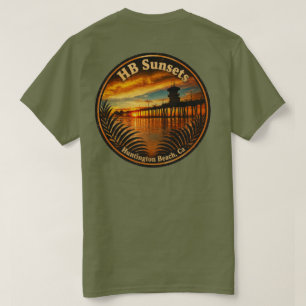 Camiseta puesta de sol Huntington Beach Pier - Joh