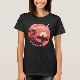 Camiseta puesta de sol paraíso del surf