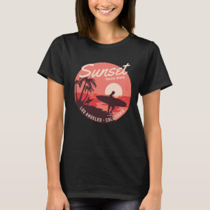 Camiseta puesta de sol paraíso del surf