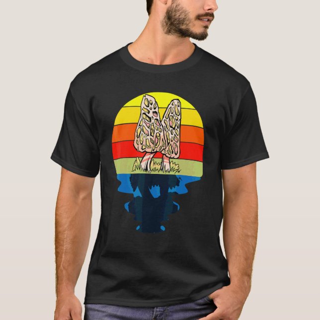Camiseta Puesta de sol recogiendo setas morel (Anverso)
