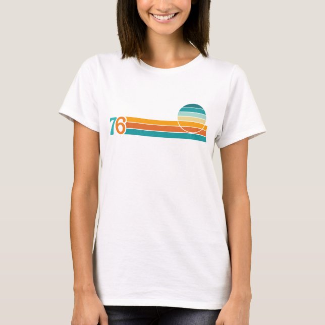 Camiseta Puesta de sol retro 76 (Anverso)