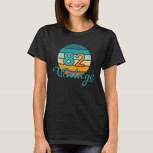 Camiseta Puesta de sol retro 82 vintage deteriorada