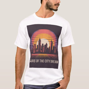 Camiseta Puesta de sol retro de la ciudad de Nueva York