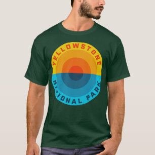Camiseta Puesta de sol retro del parque nacional Yellowston