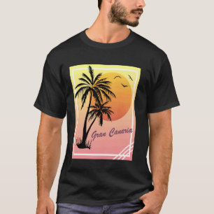 Camiseta Puesta de sol retro vintage de Gran Canaria