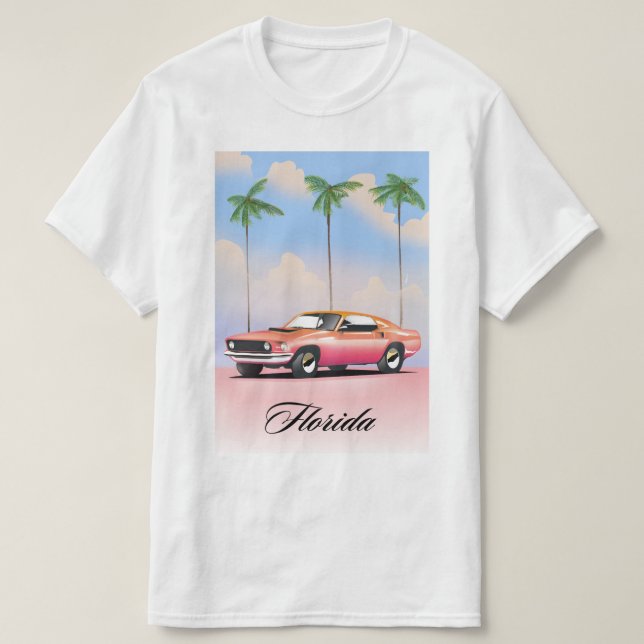 Camiseta Puesta de sol rosa de Florida (Diseño del anverso)