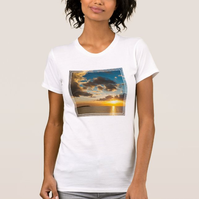 Camiseta Puesta de sol sobre el océano, Fiji (Anverso)