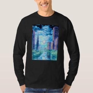 Camiseta Puesta de sol sobre el río que atraviesa la ciudad