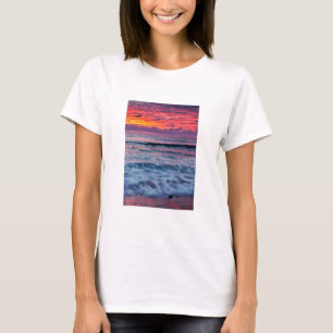 Camiseta Puesta de sol sobre las olas del océano, Californi