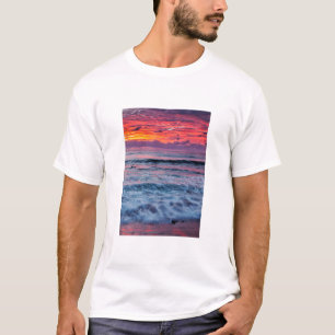 Camiseta Puesta de sol sobre las olas del océano, Californi