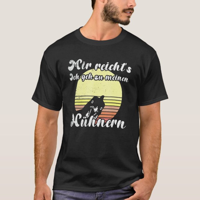 Camiseta Puesta de sol traviesa de pollo Ir a mi granja de  (Anverso)