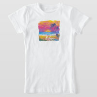 Camiseta puesta de sol tropical relajada