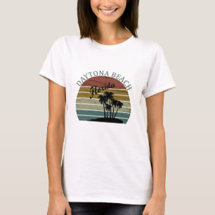 Camiseta Puesta de sol veraniega vintage en Daytona Beach F