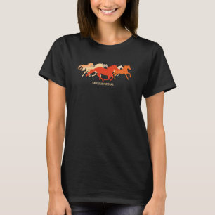 Camiseta Puesta de sol vintage animal salvaje caballo Musta