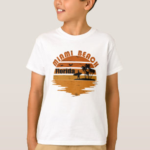 Camiseta Puesta de sol vintage de Miami Beach Florida
