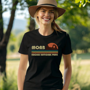 Camiseta Puesta de sol vintage Moab Utah - Parque Nacional