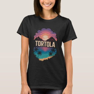 Camiseta Puesta de sol y playa en Tortola, Islas Vírgenes B