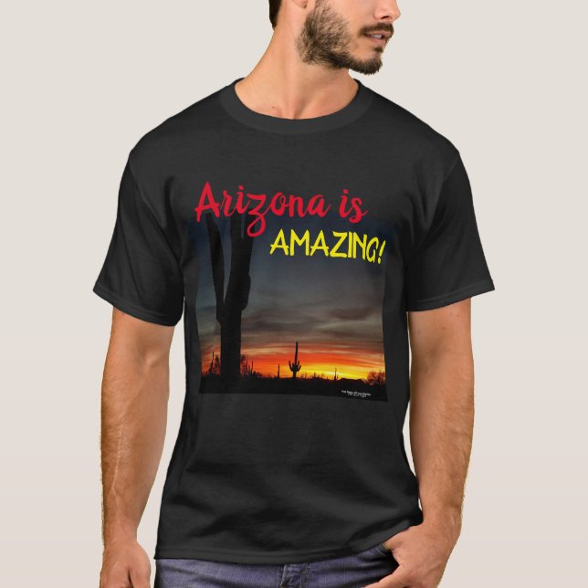 Camiseta Puesta del sol Arizona del desierto de Sonoran con (Anverso)