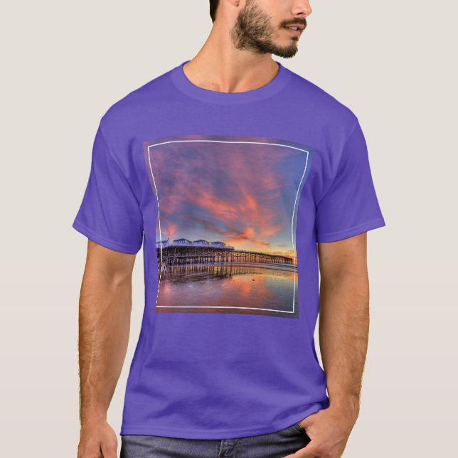 Camiseta Puesta del sol cristalina del embarcadero (Anverso)