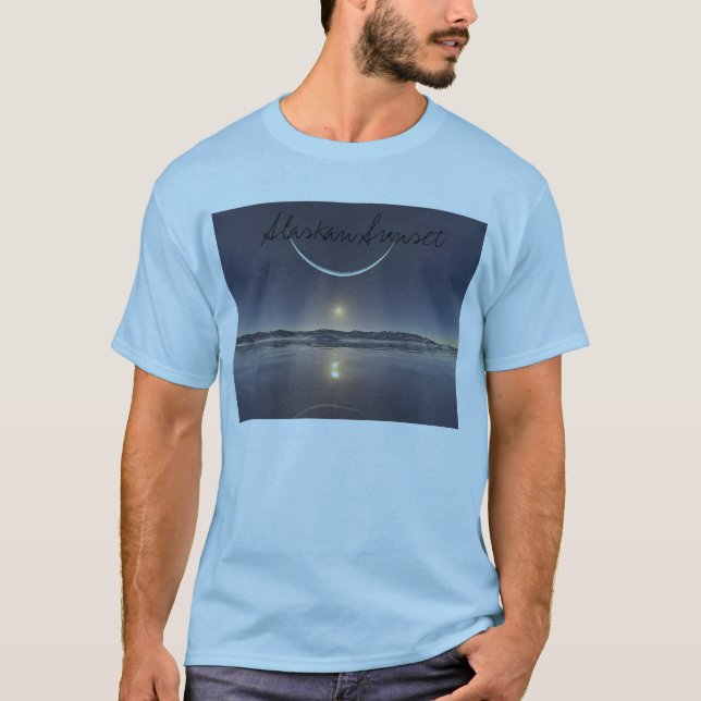 Camiseta Puesta del sol de Alaska (Anverso)