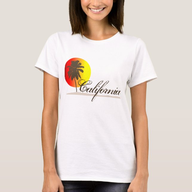 Camiseta Puesta del sol de California (Anverso)