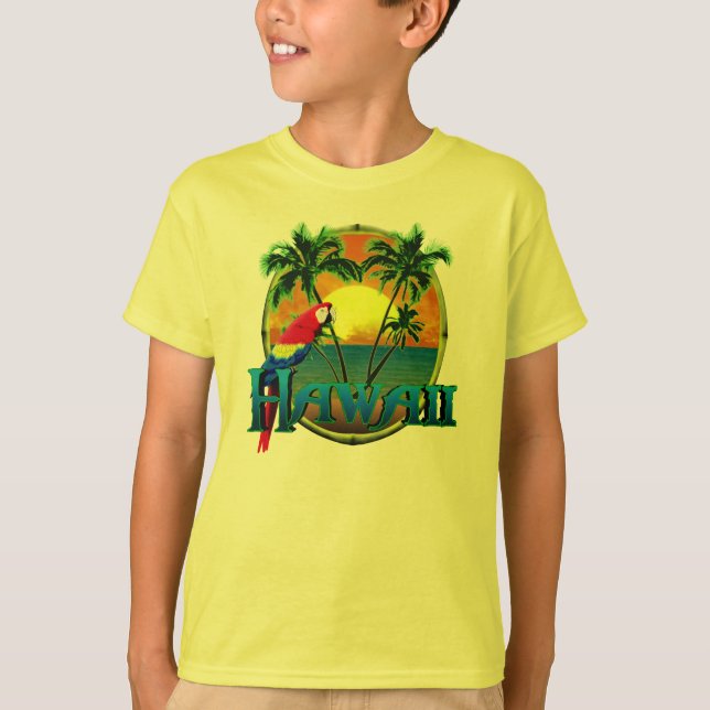 Camiseta Puesta del sol de Hawaii (Anverso)