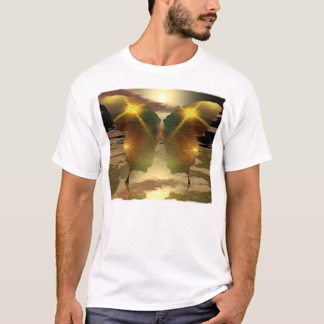 Camiseta Puesta del sol de la mariposa (Anverso)