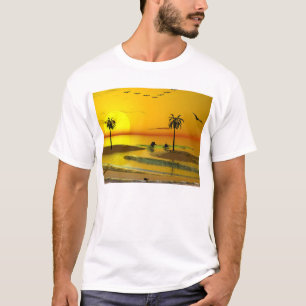 Camiseta Puesta del sol de la orilla del paraíso