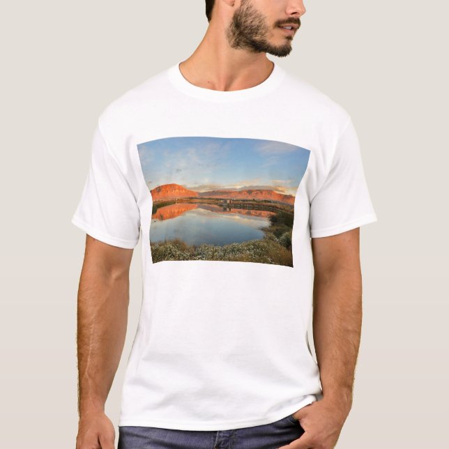 Camiseta Puesta del sol de Laguna Nimez, EL Calafate (Anverso)