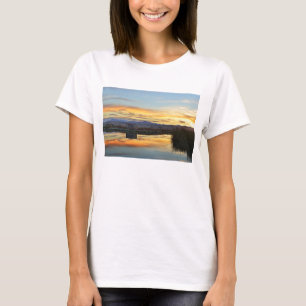 Camiseta Puesta del sol de Laguna Nimez, EL Calafate, la
