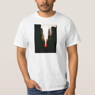Camiseta Puesta del sol de Manhattanhenge y la construcció