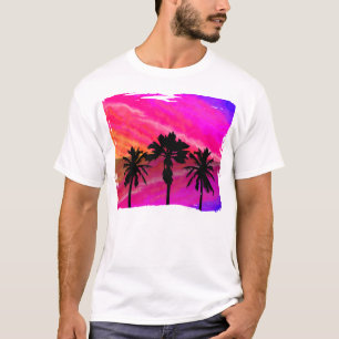 Camiseta Puesta del sol de tres palmas