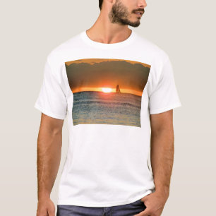 Camiseta Puesta del sol de Waikiki con la silueta del